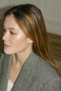 Art Deco Dormeuse Earrings diamonds 0.70 Ct in platinum