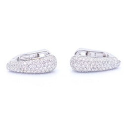 Boucles d'oreilles en or avec diamants pavés d'occasion