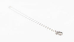 Collier maille forçat en or blanc et diamant