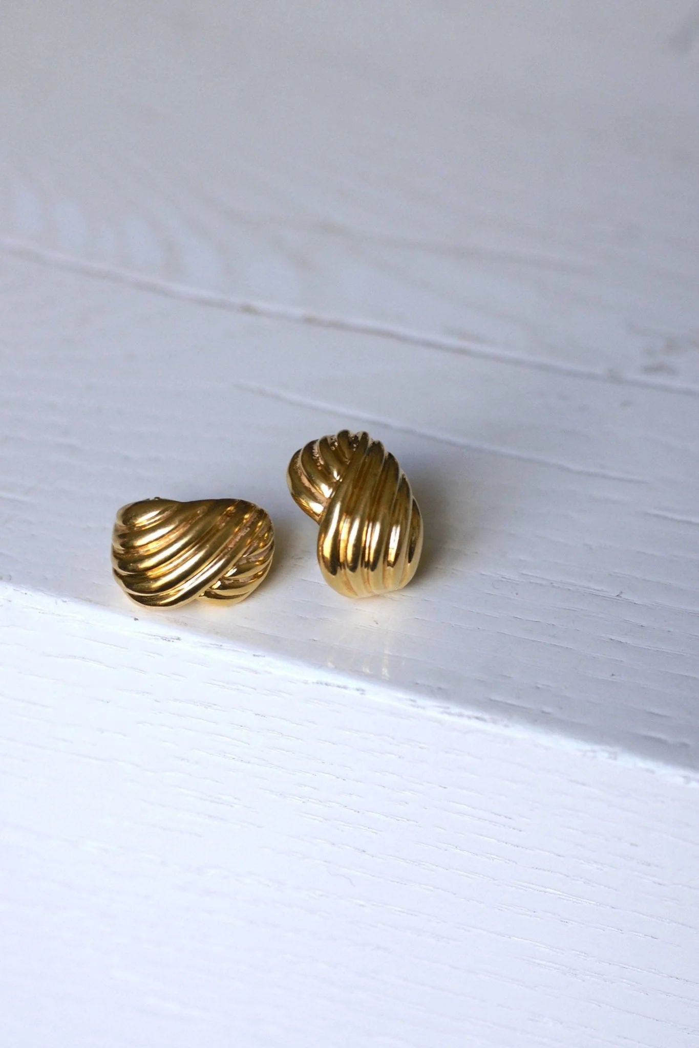 Boucles d'oreilles clip torsade or