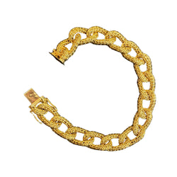 Bracelet mailles torsades en or jaune 18 carats