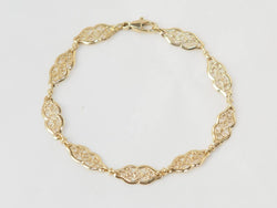 Bracelet maille filigrane en or jaune