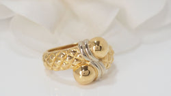 Toi &amp; Moi Ring In Yellow And White Gold