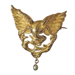 Broche Épingle en or jaune et perle