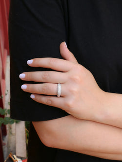 Bague jonc diamants 1 ct