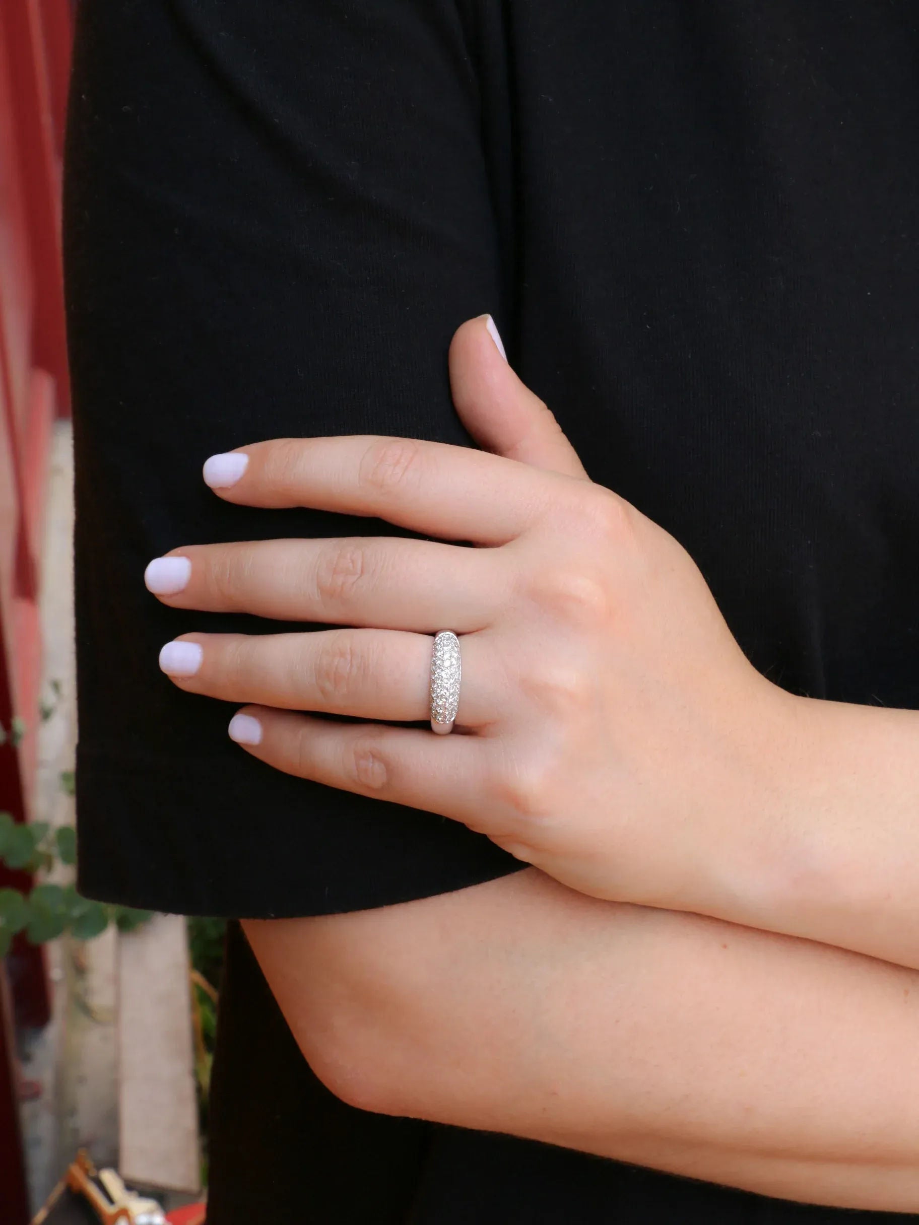 Bague jonc diamants 1 ct