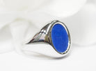 Bague Boucheron en or blanc et lapis lazuli