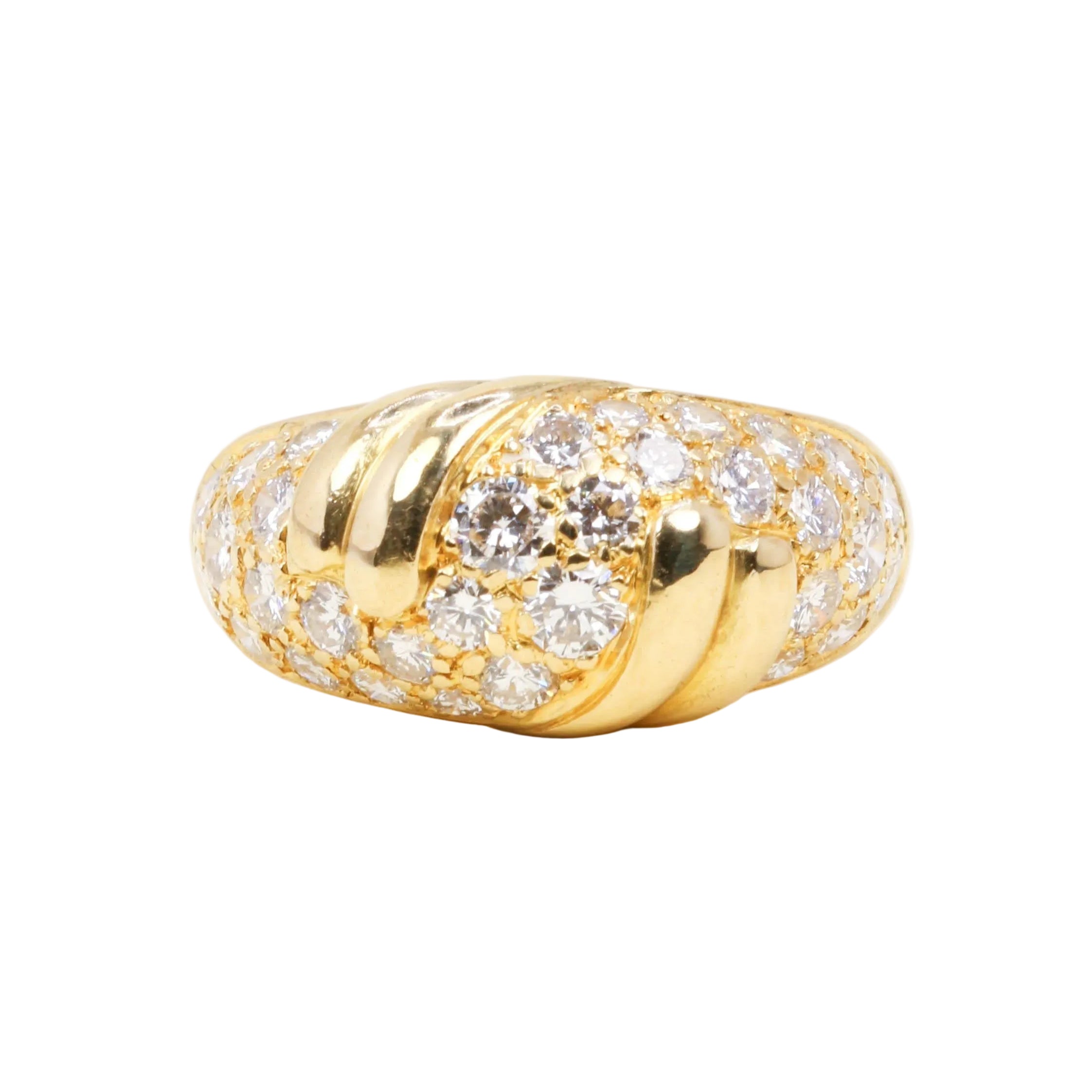 Bague FRED Panthère en or jaune et diamants