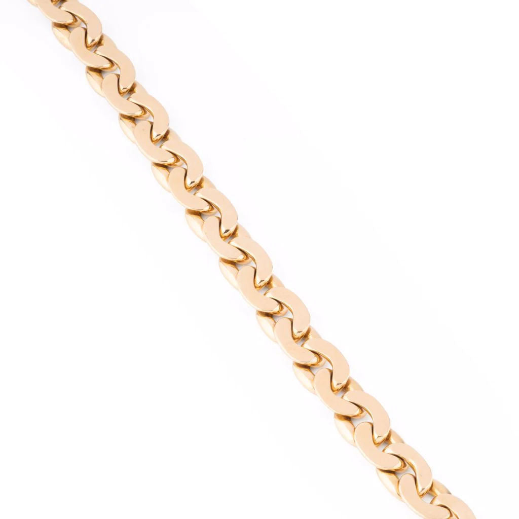 VAN CLEEF &amp; ARPELS Curb Bracelet with rounded links in yellow gold 