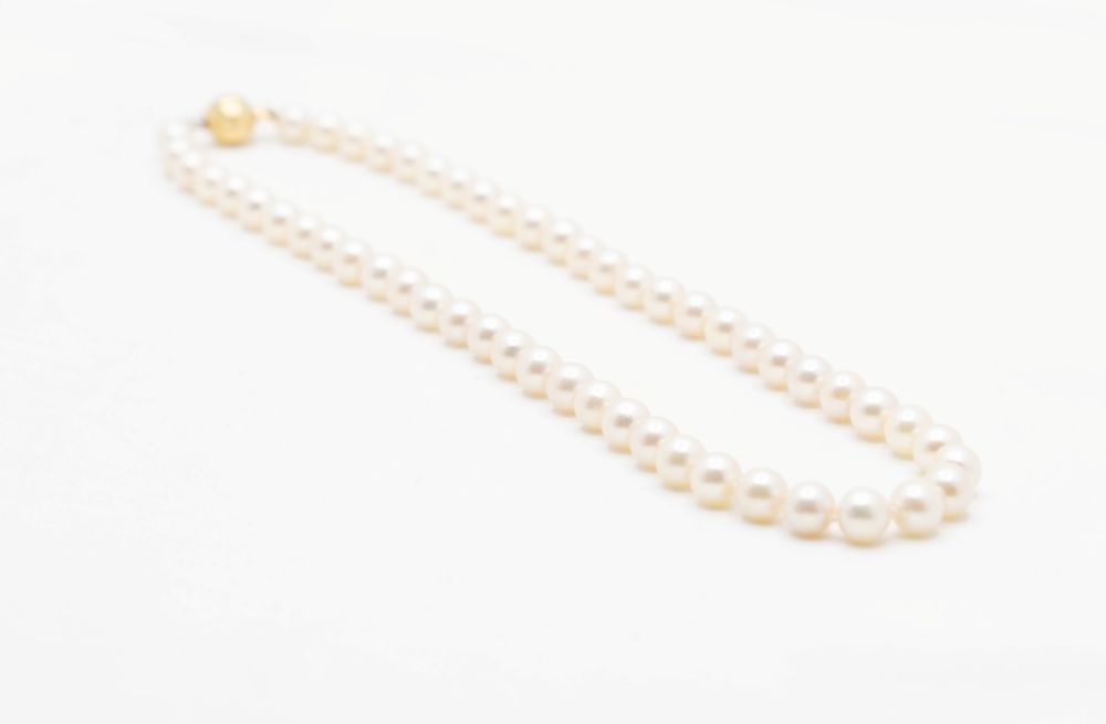 Collier perle de culture en or jaune et perle