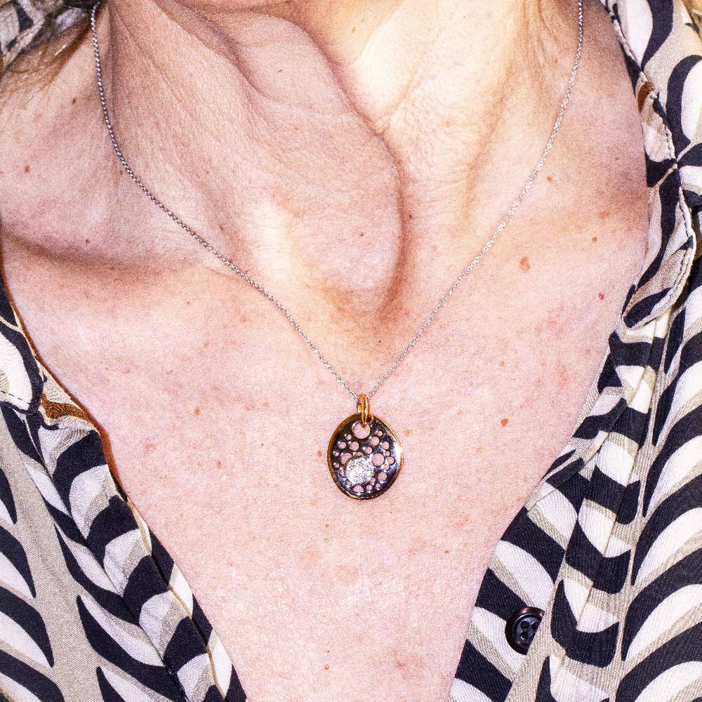 Collier SATELIT en Or Bicolore et Diamants