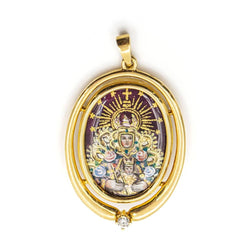 Médaille en or et émail de la Vierge Montserrat