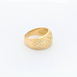 Bague en or jaune et diamants