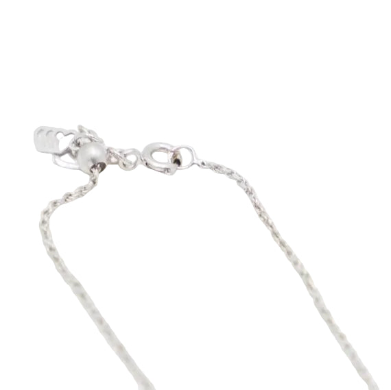 Collier maille corde en or blanc et diamant