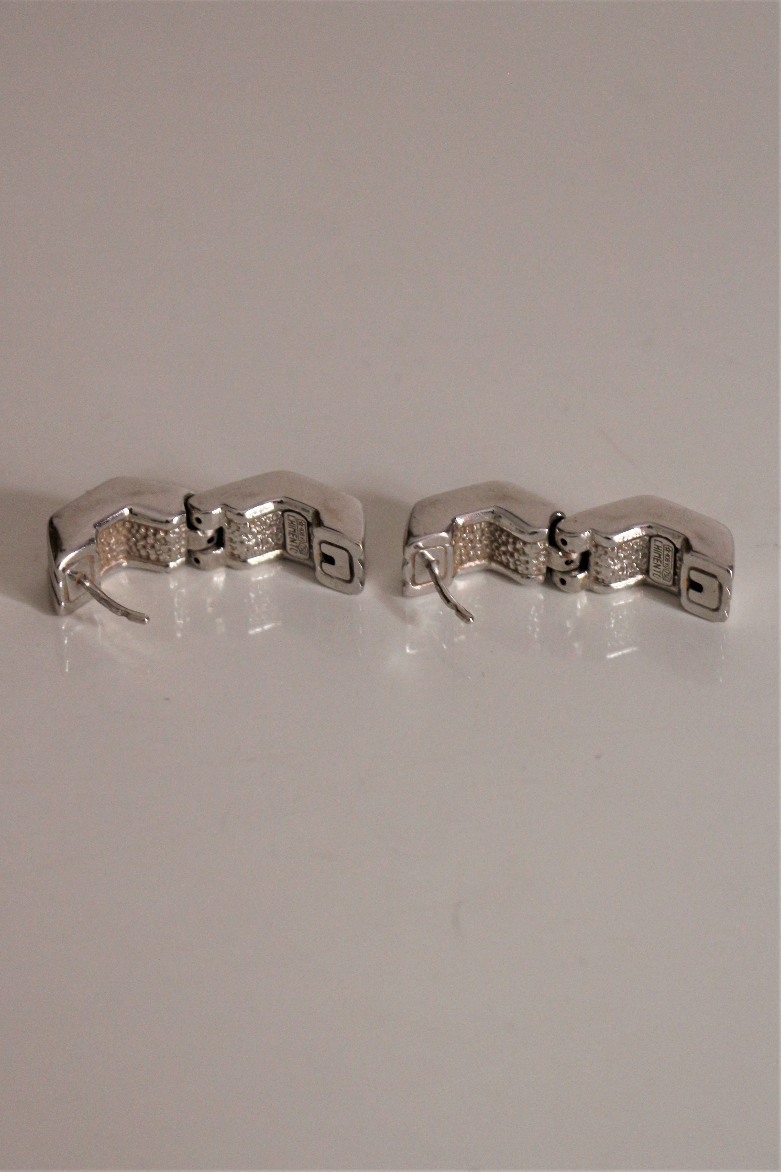 Chimento Vintage Pierced Earrings in White Gold