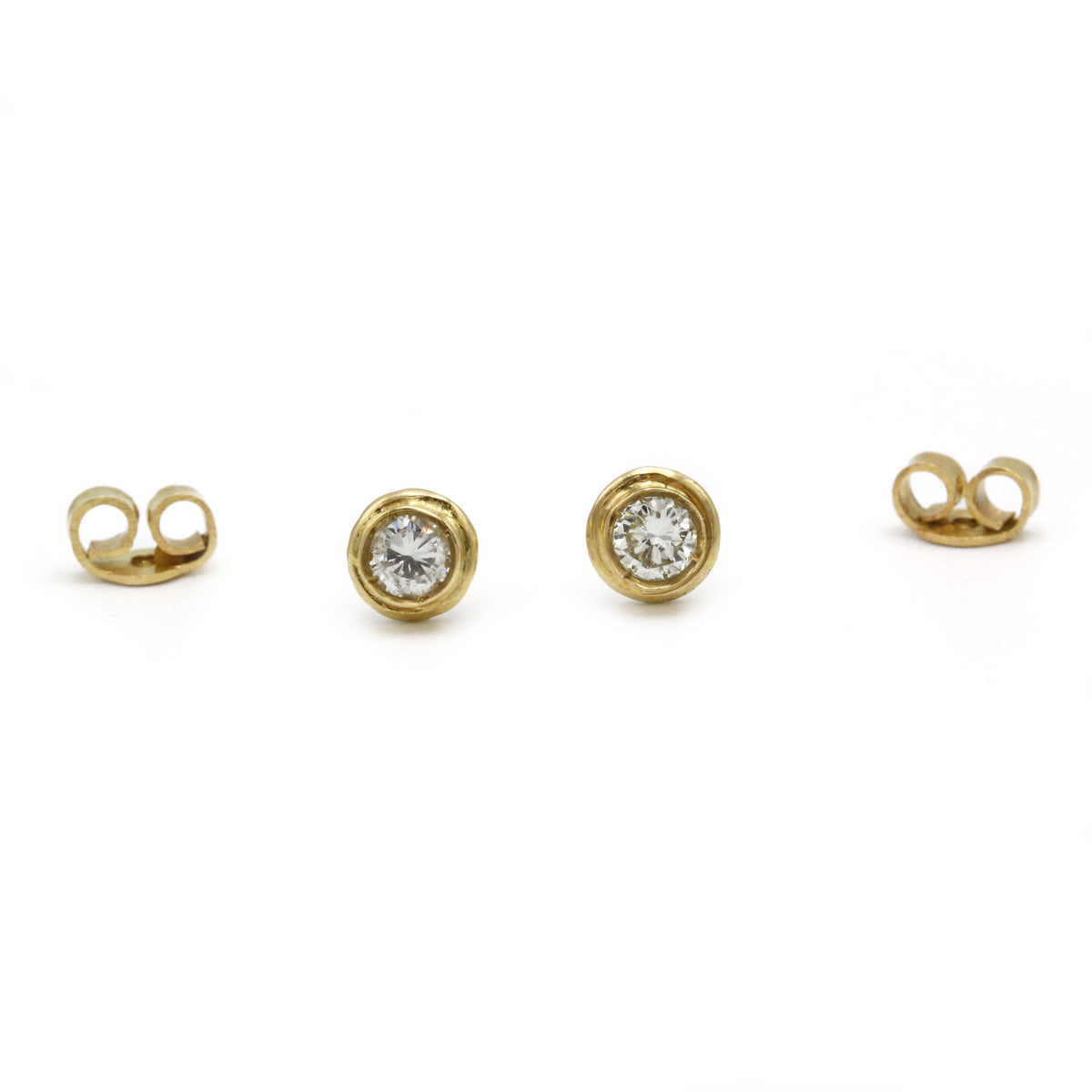 Puces D'oreilles - Or et diamants