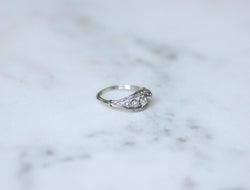 Ring Art Deco Headband diamonds on Platinum