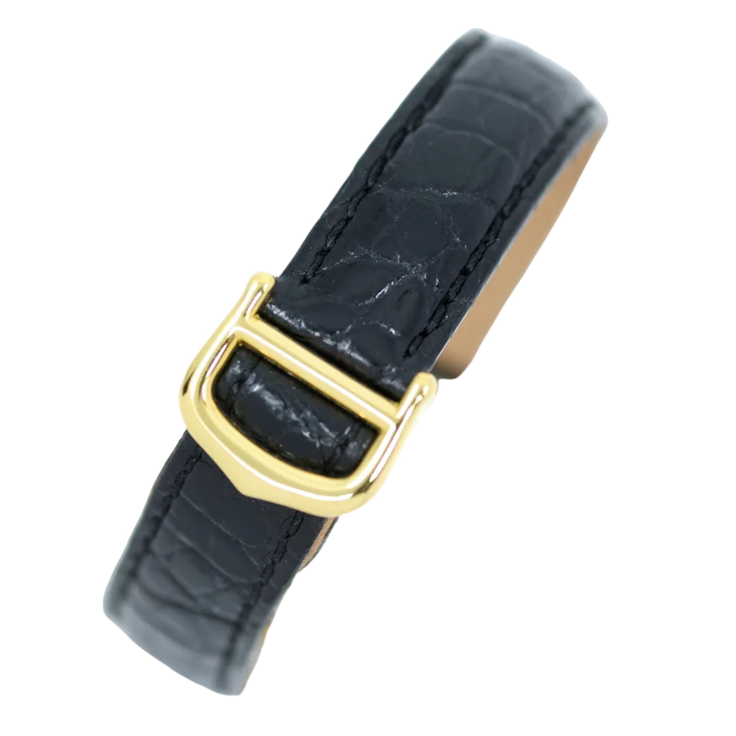 Montre CARTIER "Vendôme Must" en plaqué or, acier et cuir