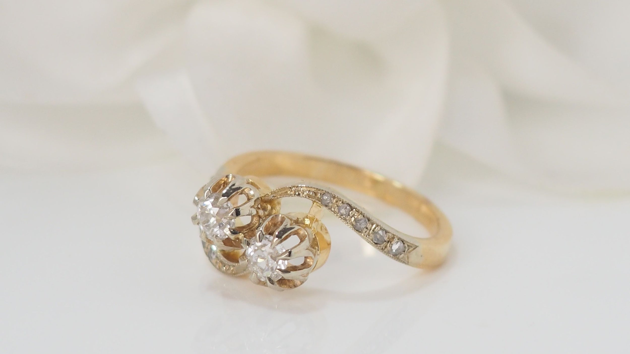 Bague Toi Et Moi En Or Jaune Et Diamants