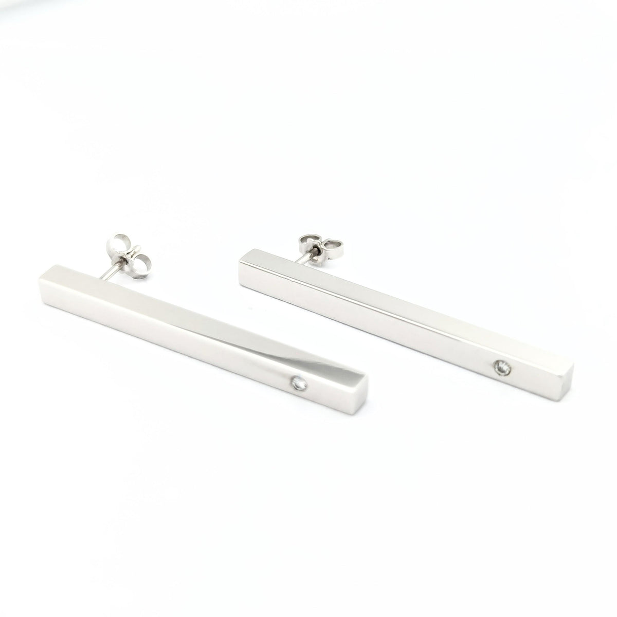 Boucles d'oreilles en or blanc et diamants