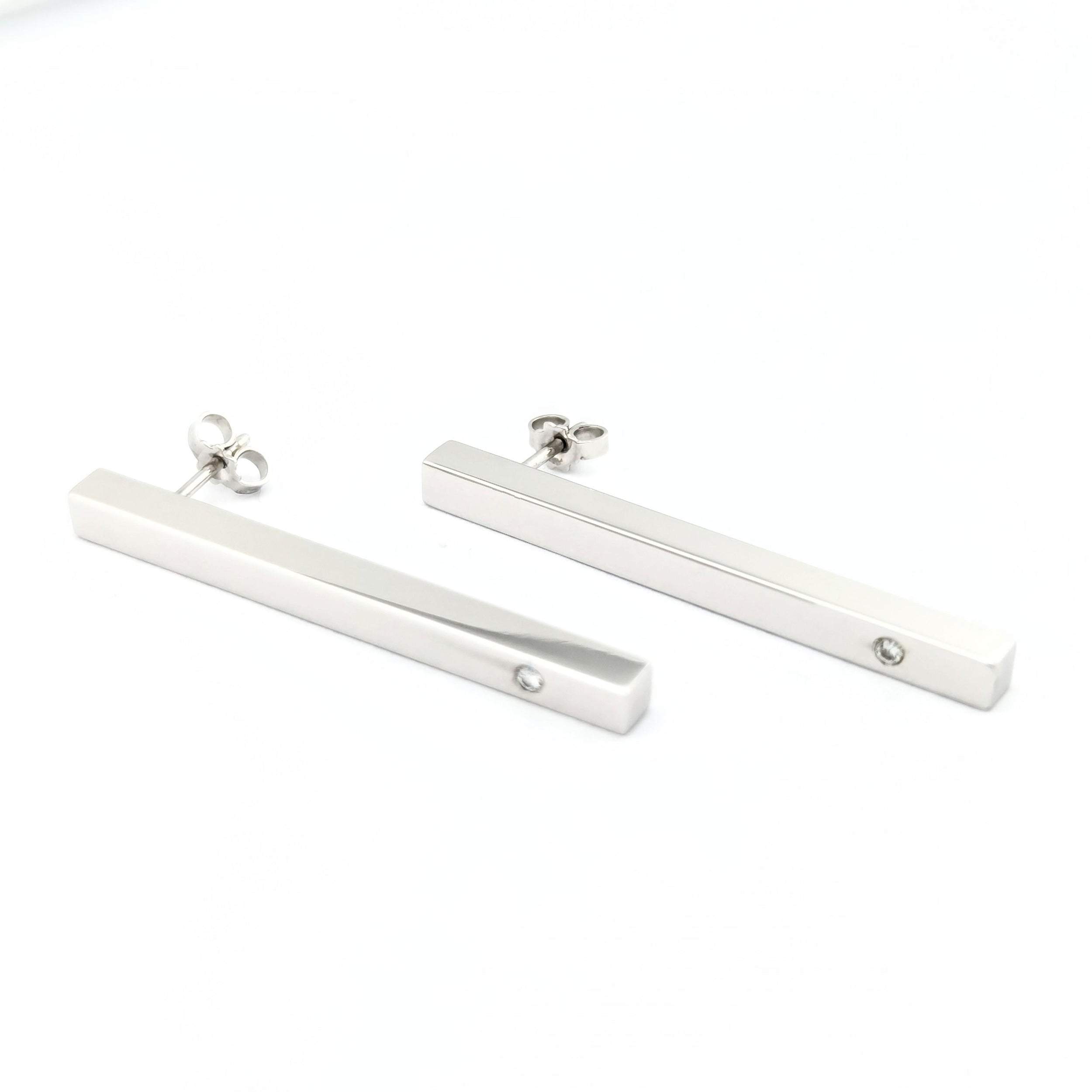 Boucles d'oreilles en or blanc et diamants