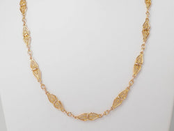 Collier maille filigrane en or jaune