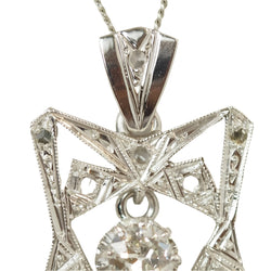 Collier Art déco en or platine et diamants