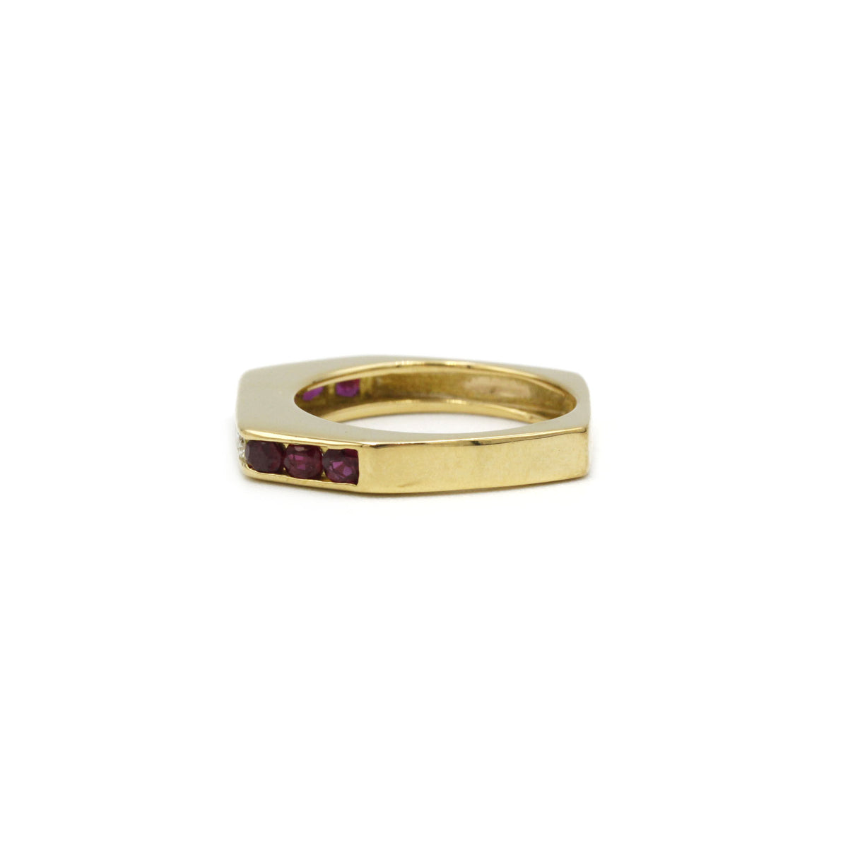 Bague - Or, Diamants et Rubis