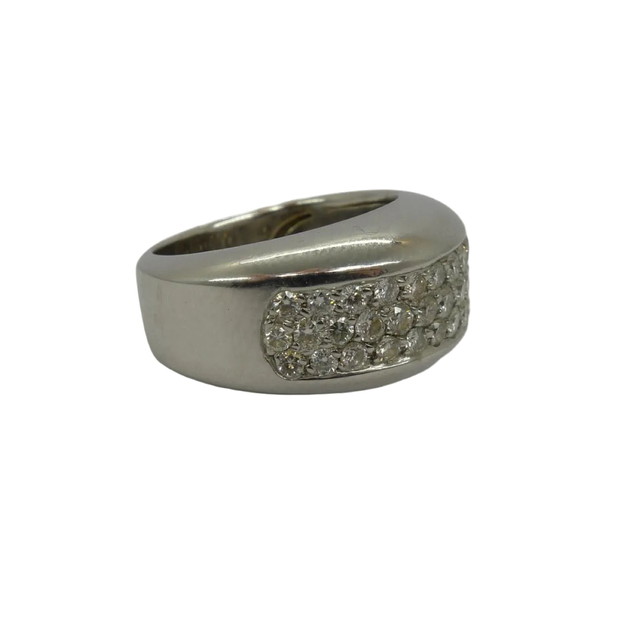 Bague Bandeau en or blanc et diamants