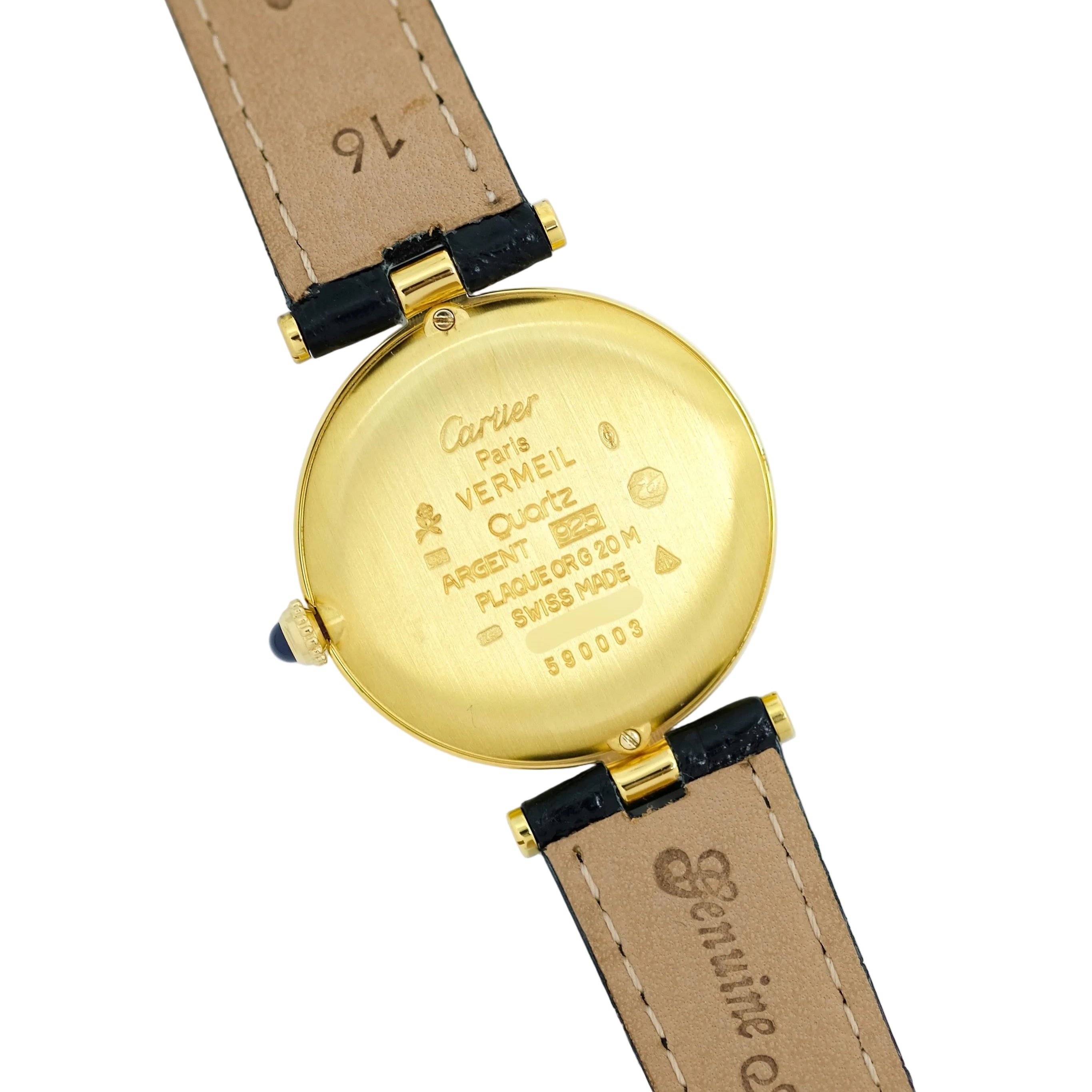 Montre CARTIER Vendôme Must grand modèle en plaqué or