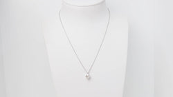 Collier solitaire en or blanc et diamant 1,40ct