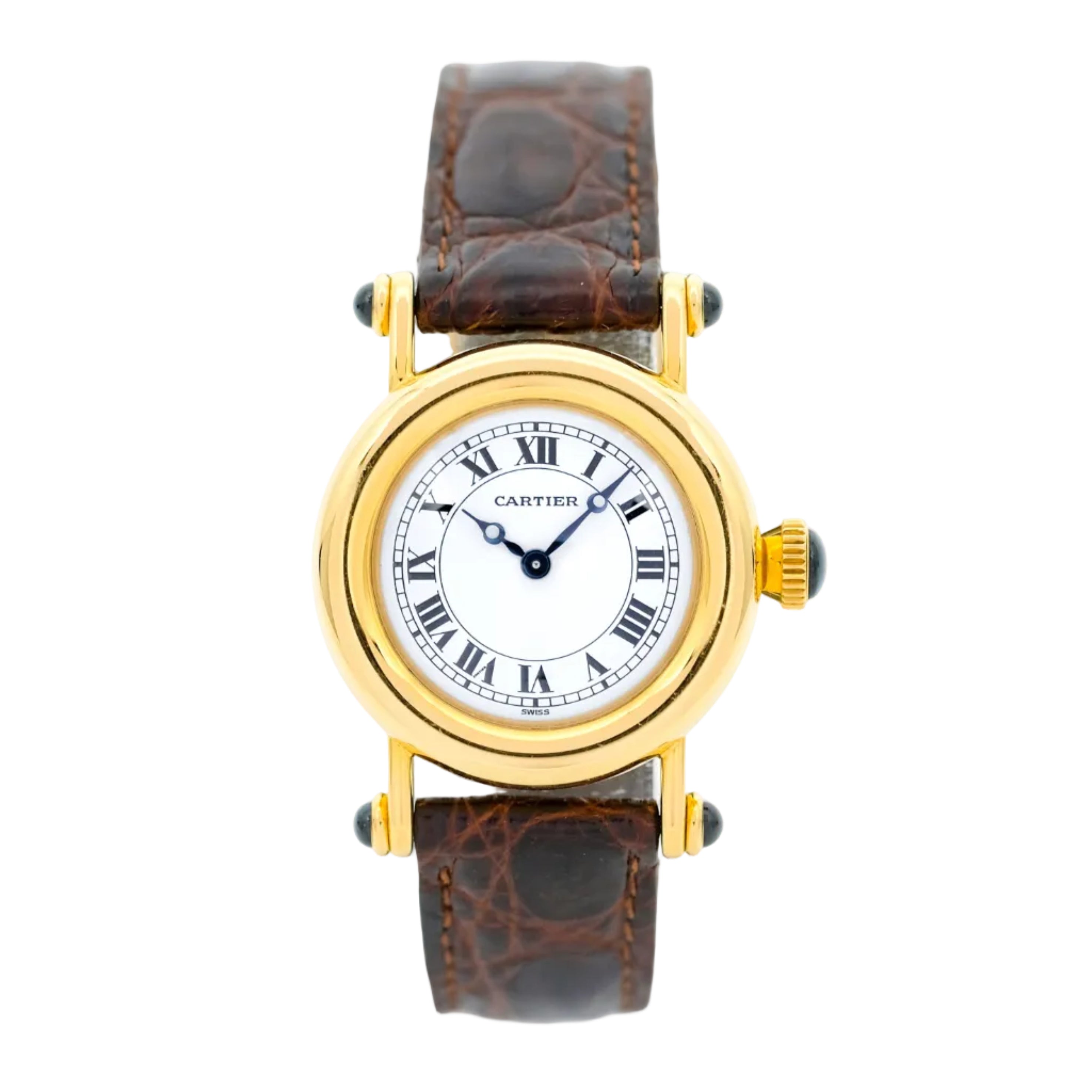 Montre CARTIER Diabolo en or jaune et saphir
