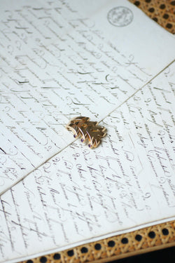 Brooch Clip Boucheron Ruby on Pink Gold 40's