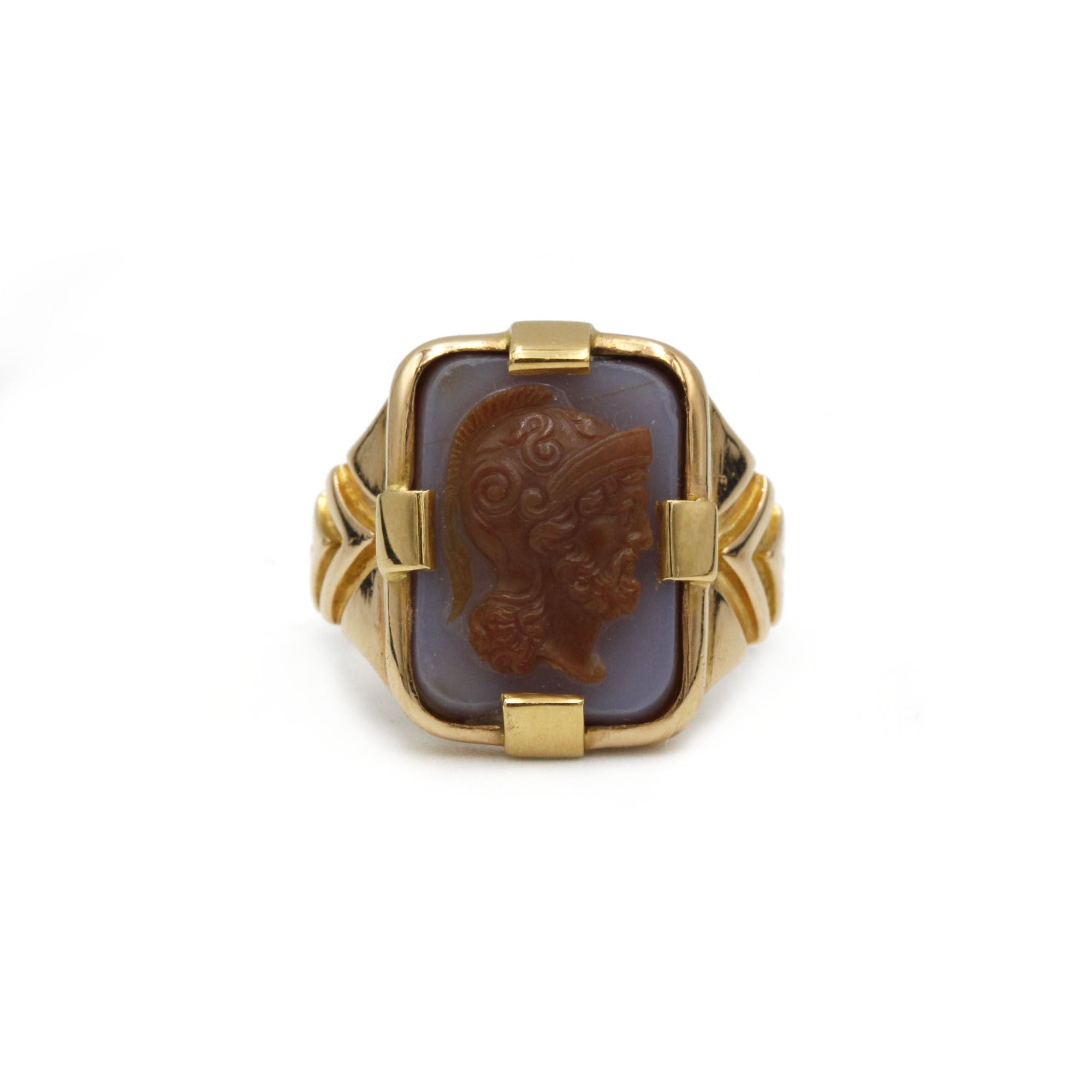 Bague Chevalière - Or & Camée Agate