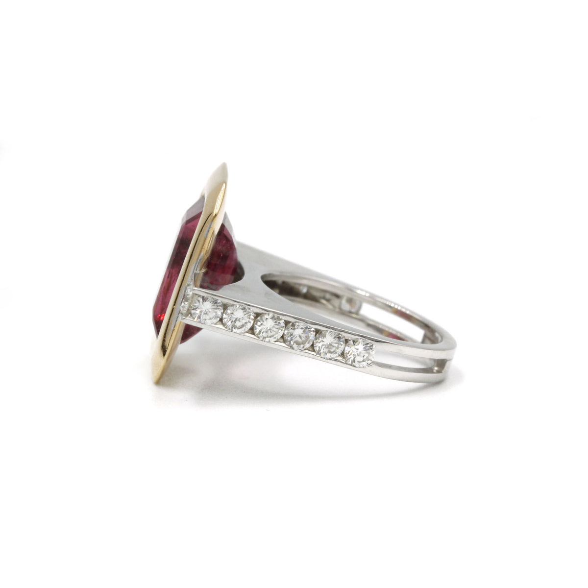 Bague - Or, Rubellite & Diamants