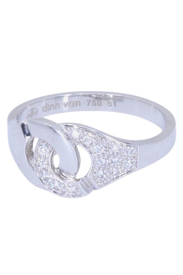 Ring DINH VAN "Handcuffs" in white gold and diamonds