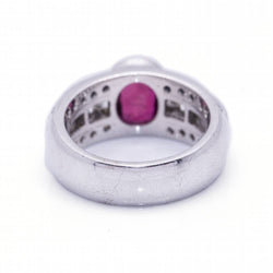 Ring BIRMANIA in white gold and ruby