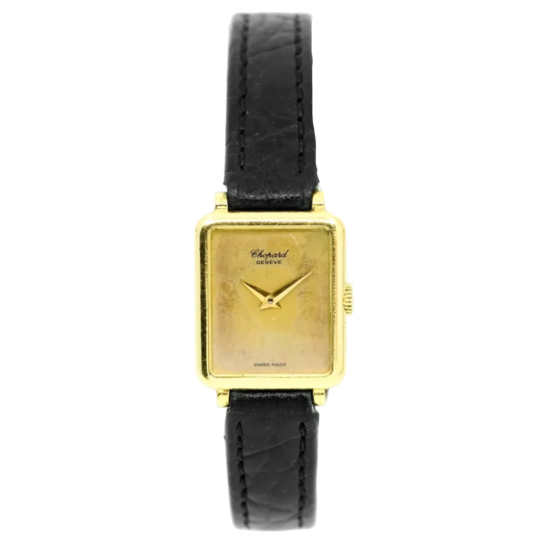 Montre CHOPARD Mini en or jaune et cuir