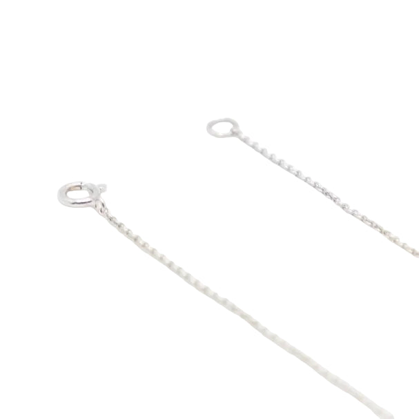 Collier maille jaseron en or blanc et diamant