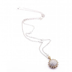Collier SUNFLOWER en or rose et diamants.
