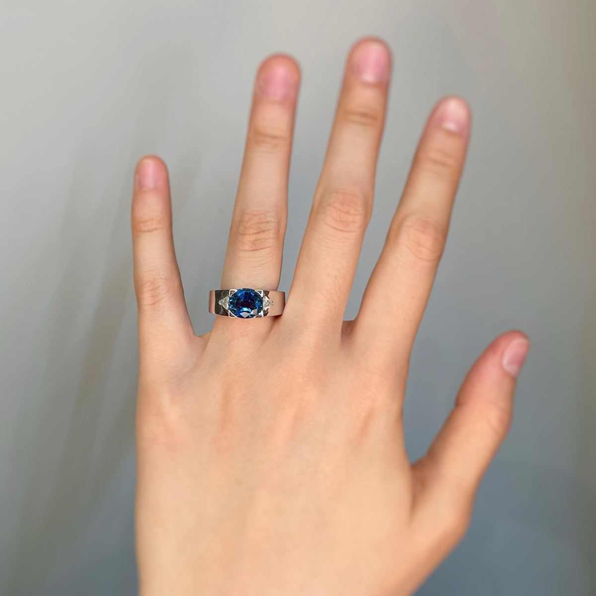 Bague - Or, Saphir & Diamants