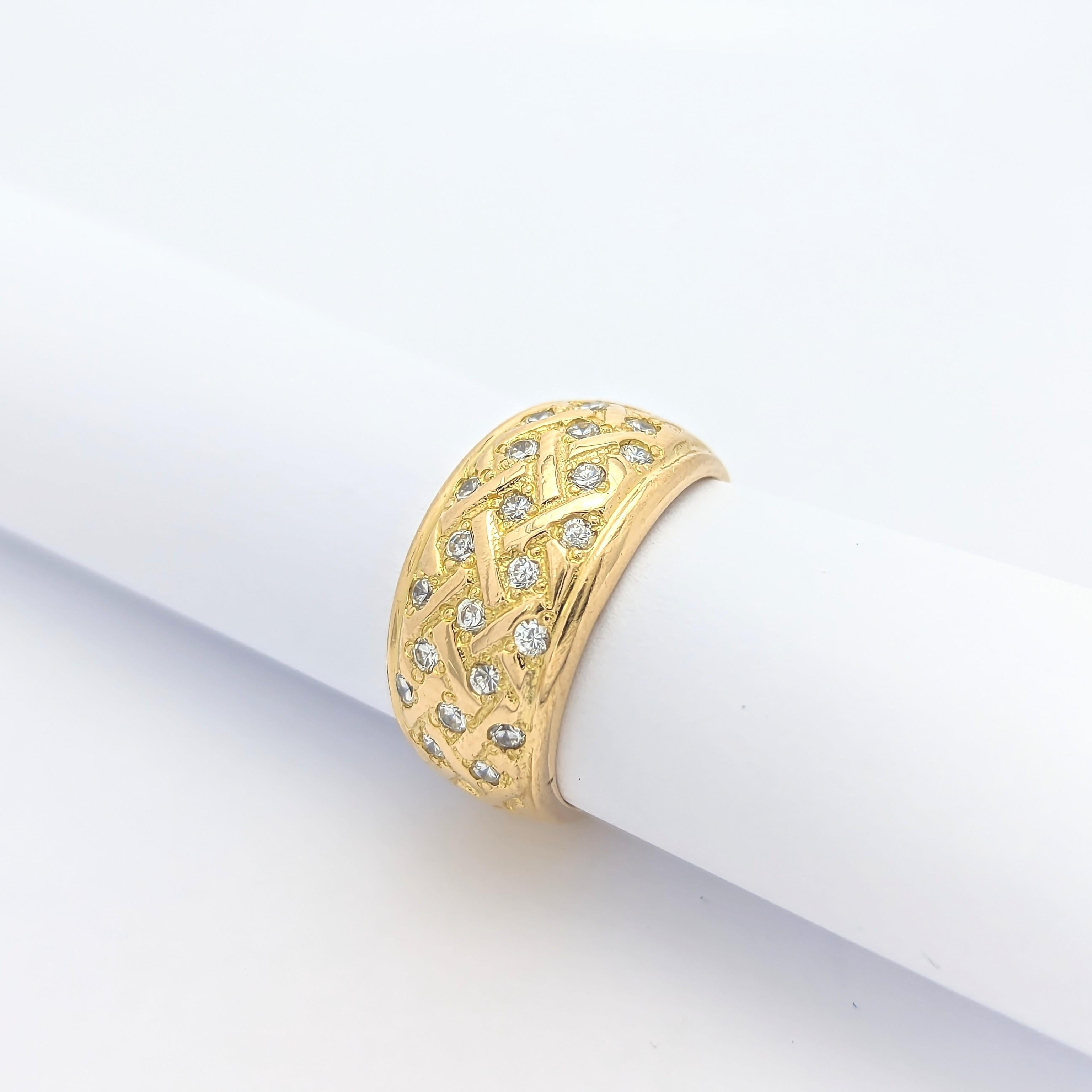 Bague en or jaune et diamants