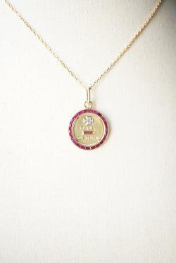 Augis Médaille or rubis et diamants