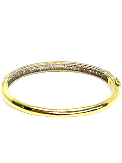 Bracelet jonc en or jaune et diamant