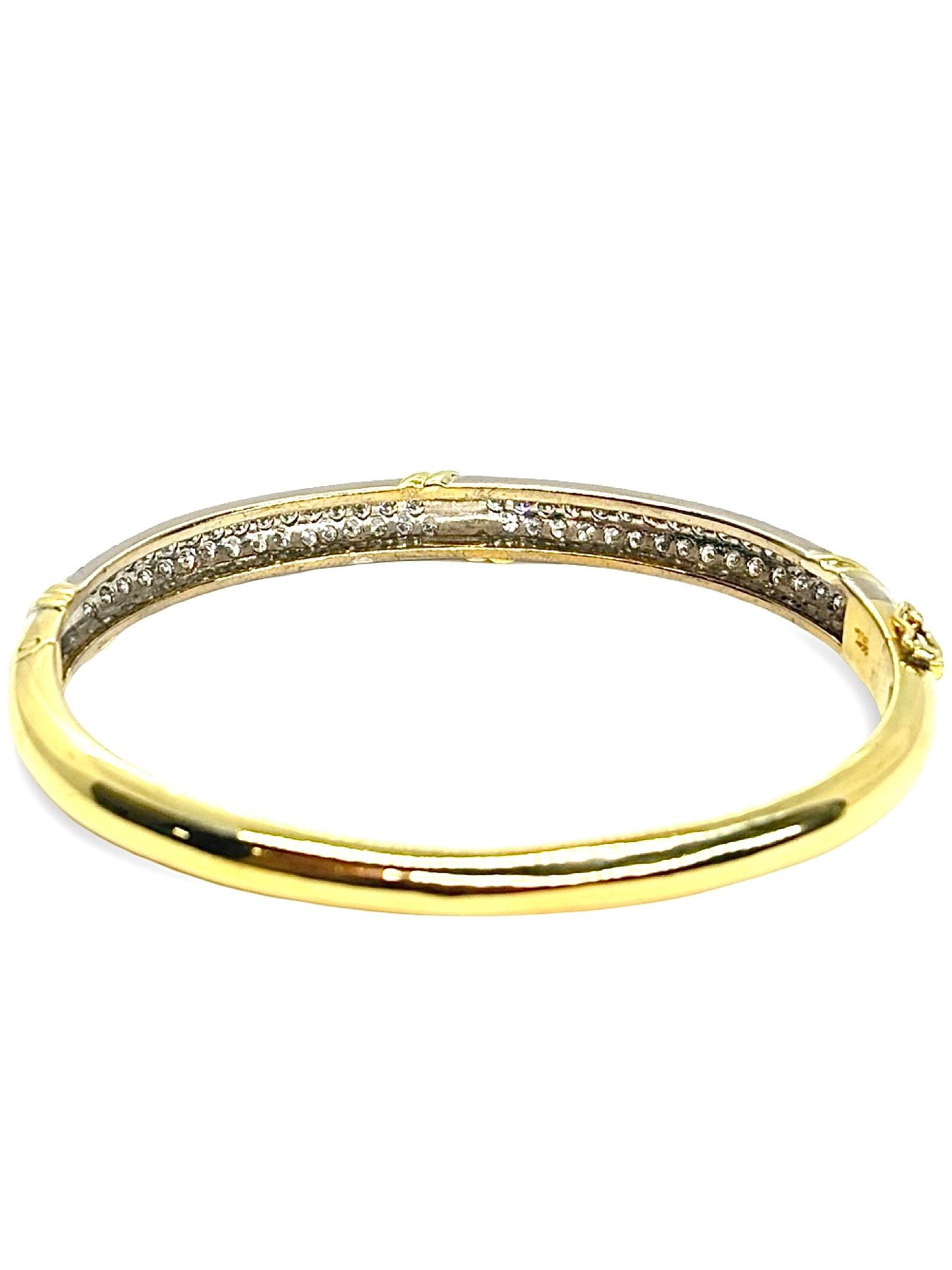 Bracelet jonc en or jaune et diamant