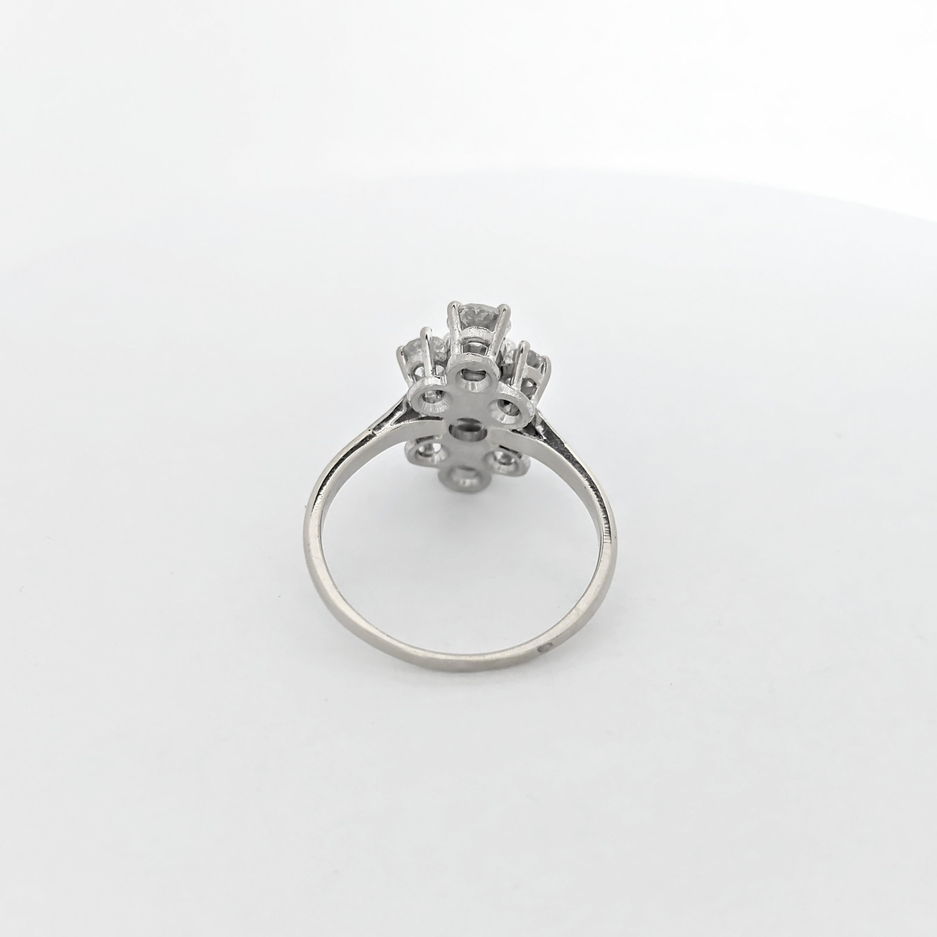 White gold and diamond ring