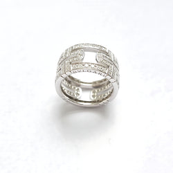 Bague Bvlgari Parentesi EU54 - Or blanc et diamants
