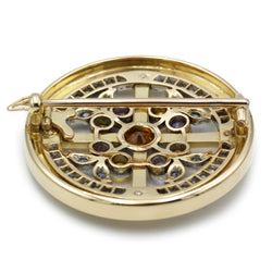 Broche - Or, Saphirs & Diamants