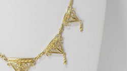 Collier draperie du XIXe siècle en or jaune