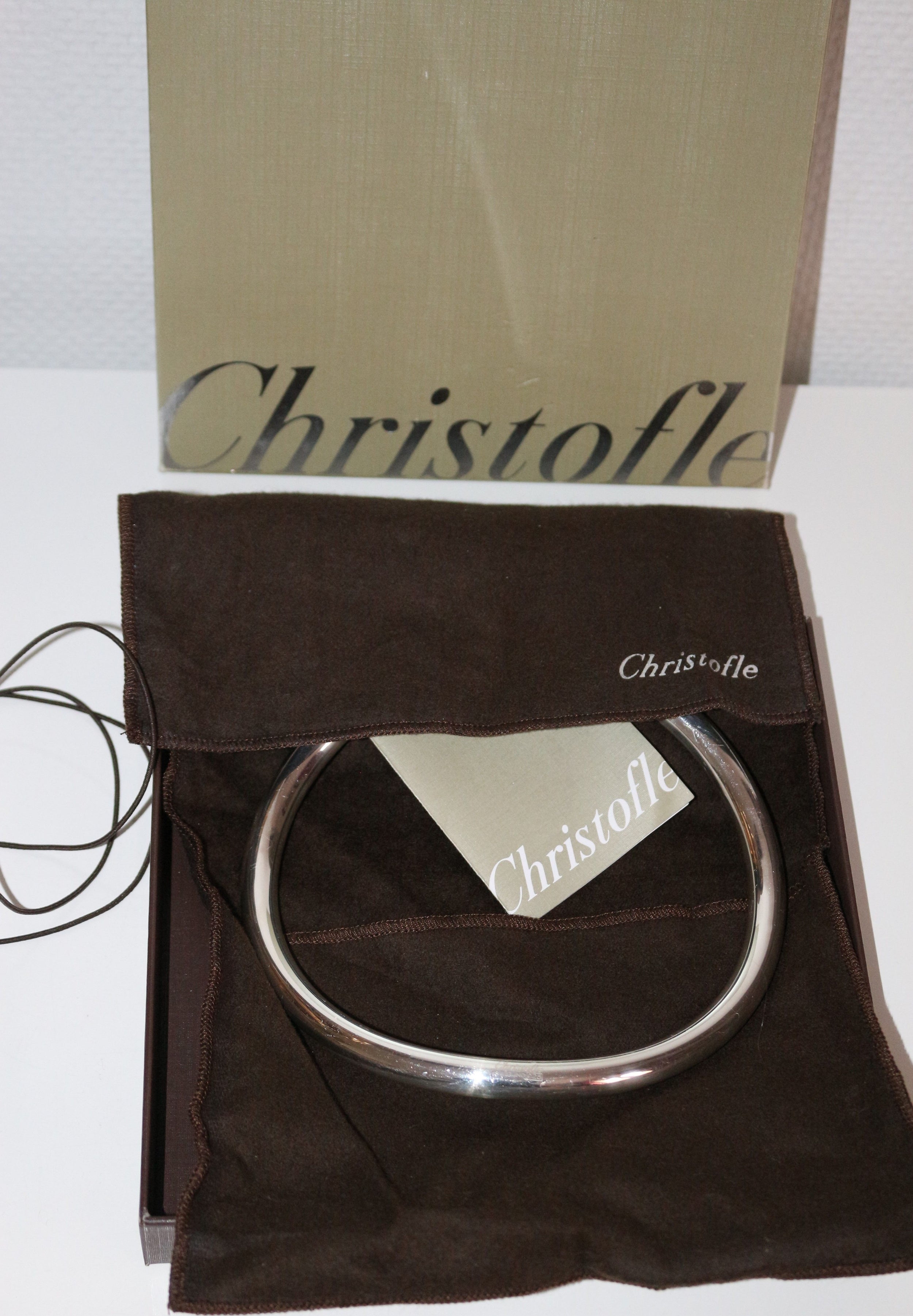 CHRISTOFLE silver torque necklace